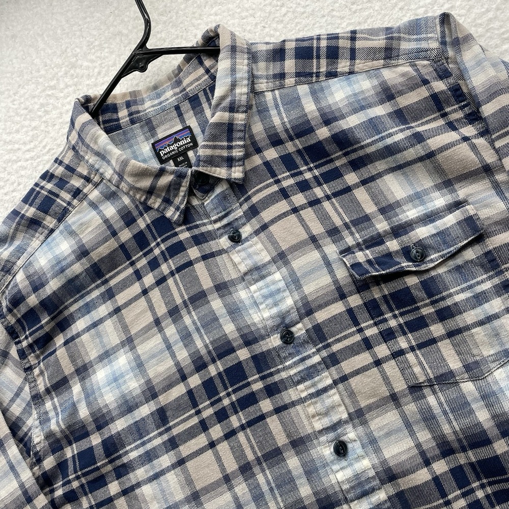Patagonia Fjord Flannel Shirt Mens XXL Organic Cotton Plaid Lightweight Gorpcore